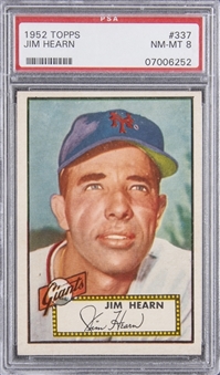 1952 Topps #337 Jim Hearn – PSA NM-MT 8